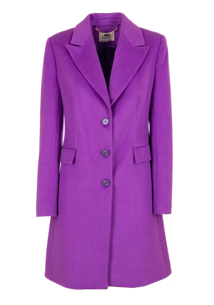 Fracomina Cappotto slim classico monopetto in panno