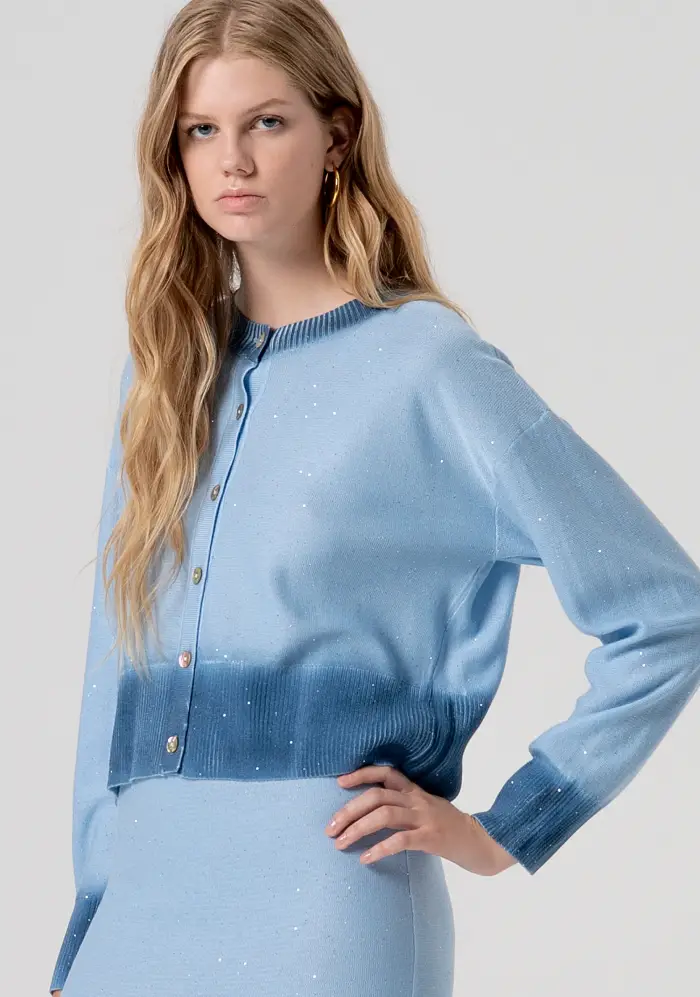 Fracomina Cardigan regular con glitter