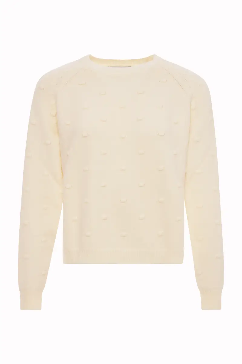 Fracomina Maglione Girocollo con Lavorazione a Pallini