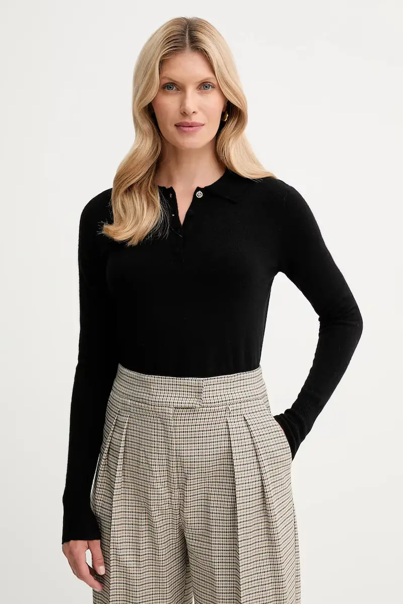 Fracomina maglione in lana donna colore nero FR25WT7008K47301