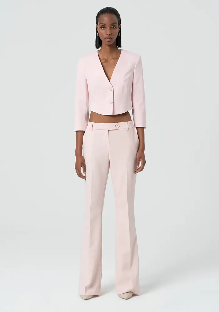 Pantalone bootcut con vita regolare