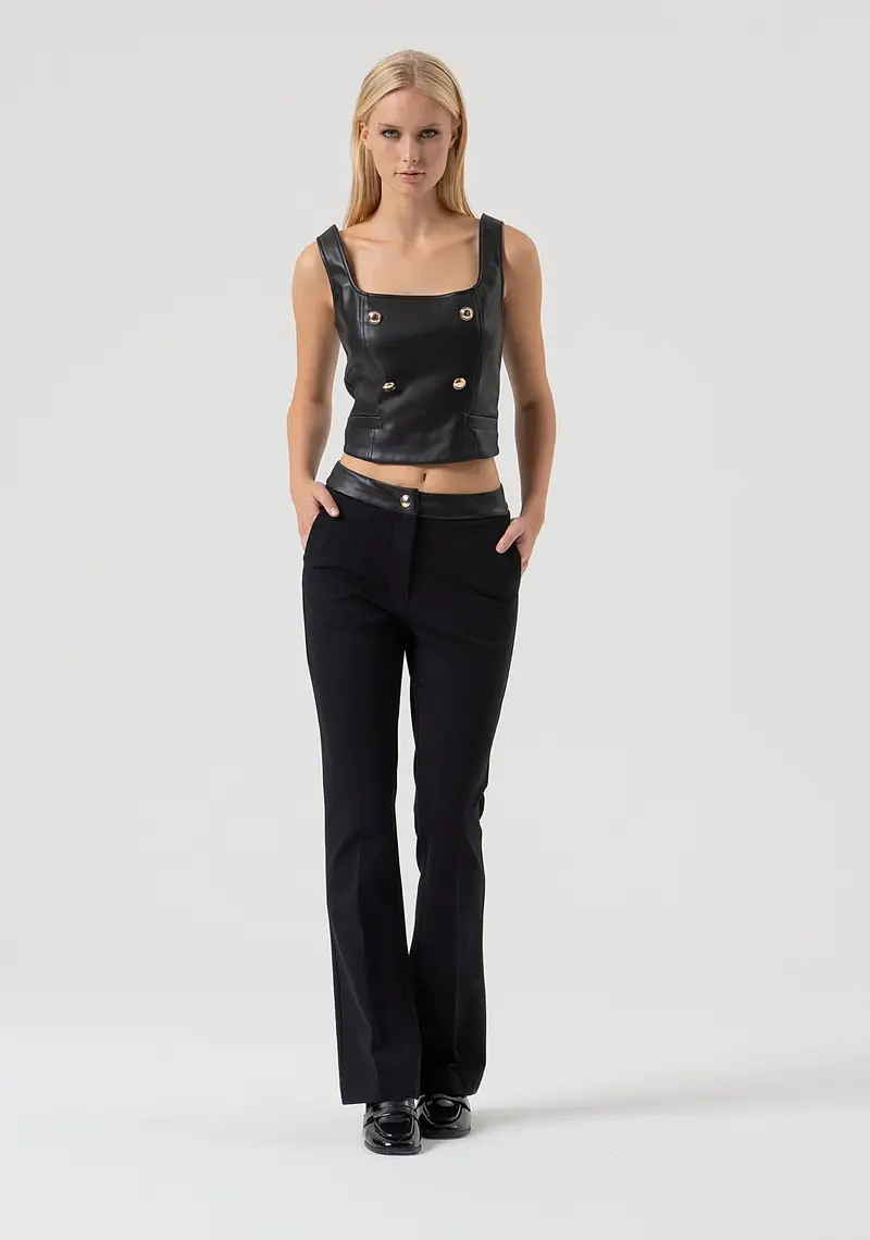Fracomina Pantalone bootcut in tessuto stretch