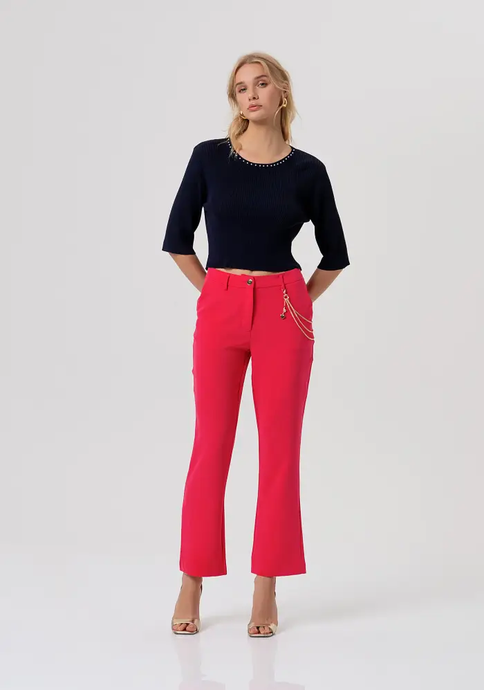 Fracomina Pantalone bootcut modello chino