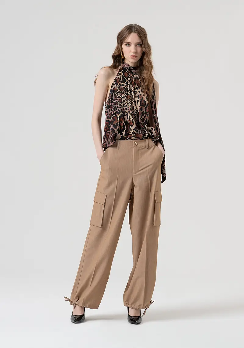 Fracomina Pantalone cargo con vita regolare