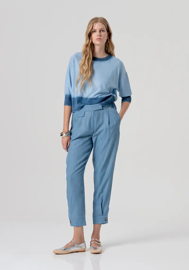 Fracomina Pantalone carrot in lyocell