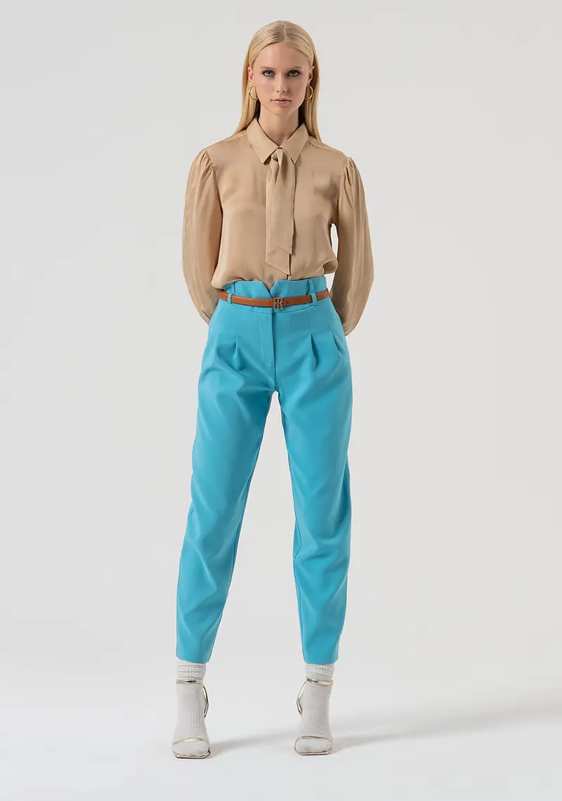 Fracomina Pantalone carrot in tessuto stretch