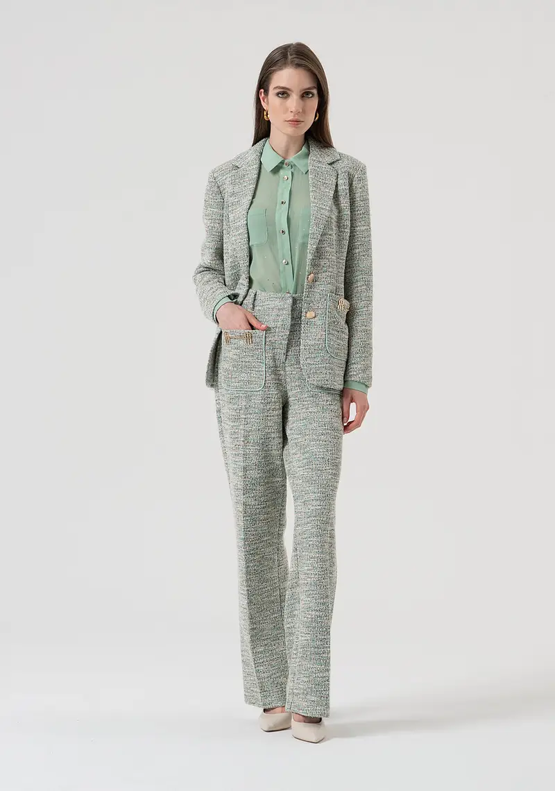 Fracomina Pantalone flare in tweed