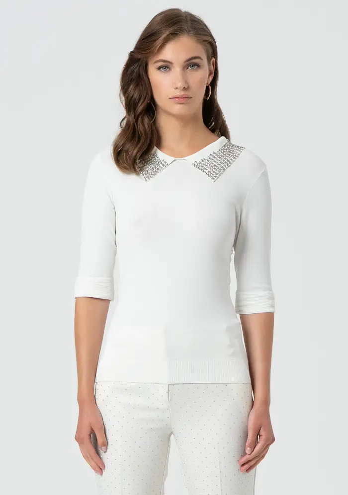Polo aderente in maglia