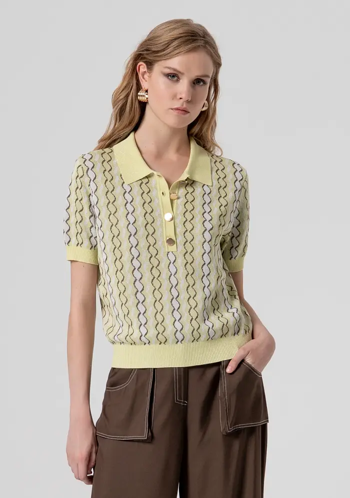 Fracomina Polo regular in maglia con jacquard