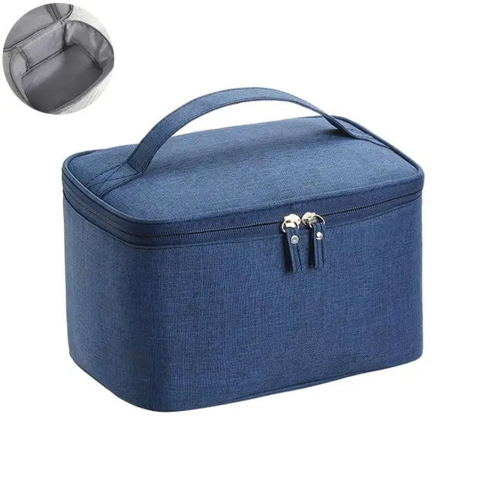 Fragrance Court Borsa per il lavaggio da viaggio Borsa per cosmetici impermeabile di grande capacità in tessuto Oxford da viaggio per