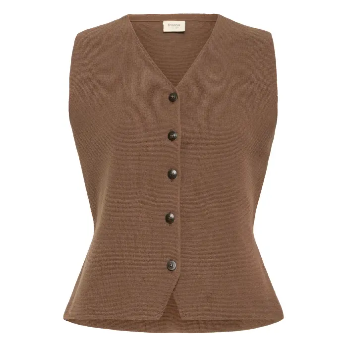 fransa Cardigan senza maniche donna Ita 1 Marron