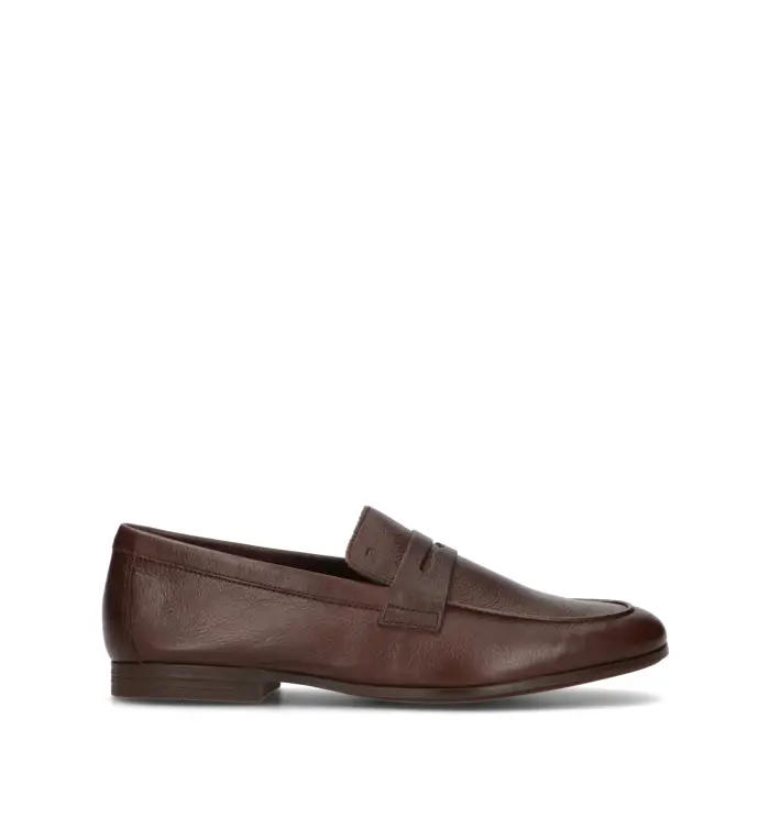 Mocassino uomo marrone in pelle Vario