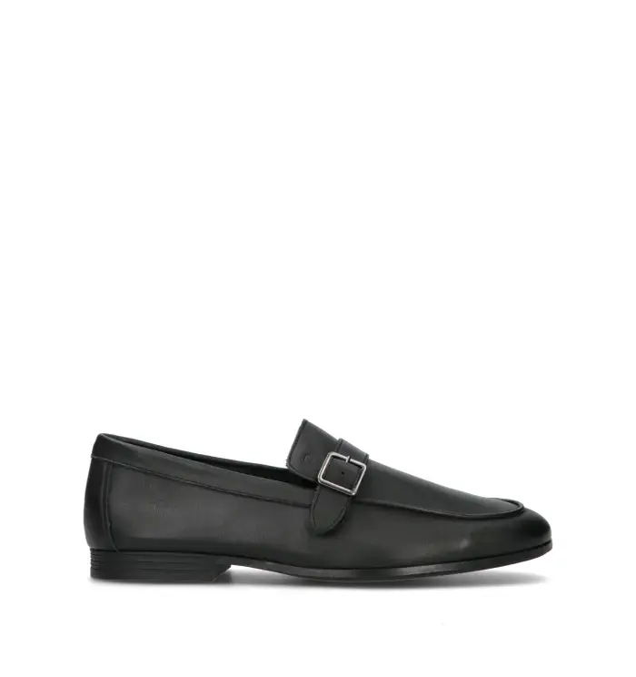 Mocassino uomo nero in pelle Vario