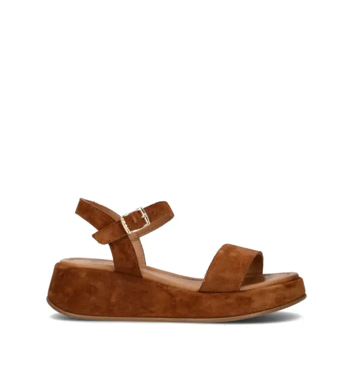 Sandalo donna marrone in suede Vario