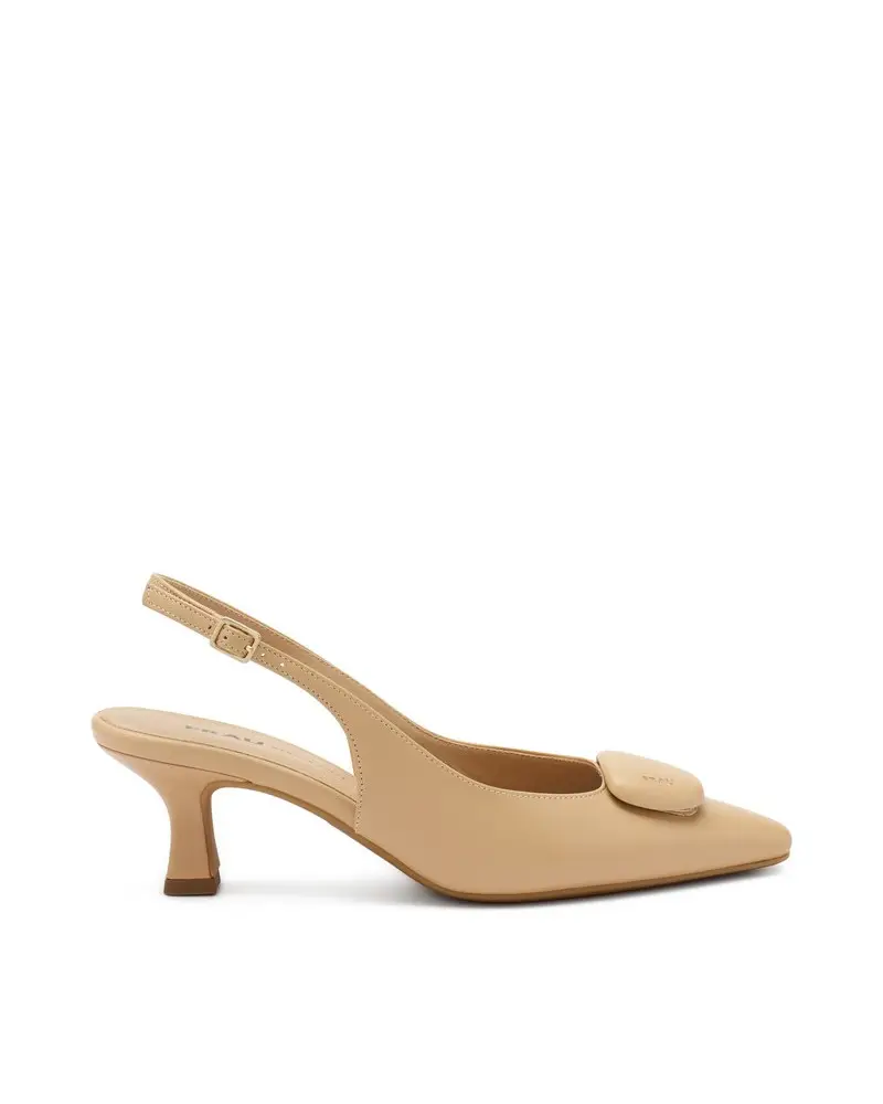 FRAU slingback in nappa cookie con accessorio 81t1 BEIGE