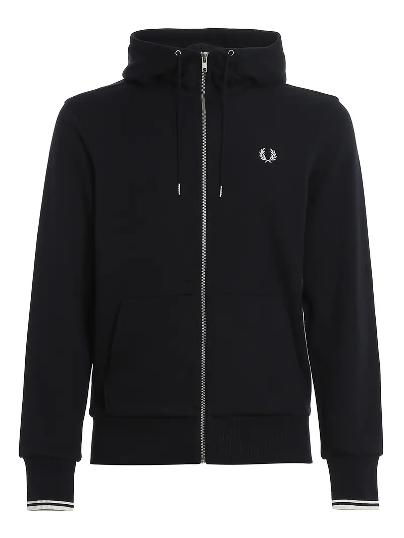Fred Perry Felpa con cappuccio e zip Blu scuro