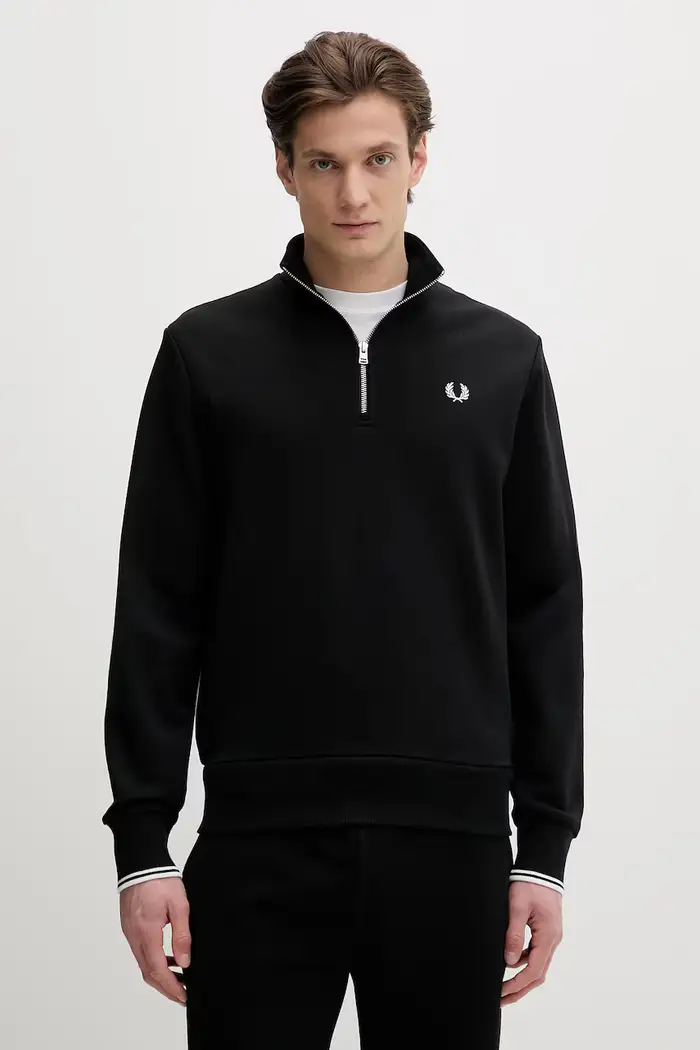 Fred Perry felpa in cotone Nero