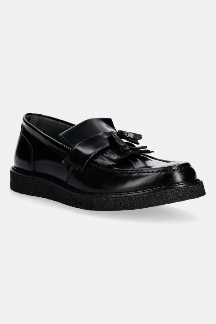 loafers da uomo in pelle Nero