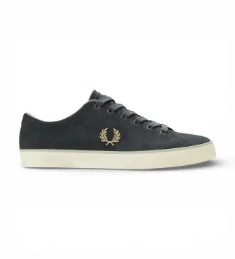 Fred Perry per uomo B2330-297 Sneakers Baseline in pelle nera, Nero, Basso, Stringhe, Casual
