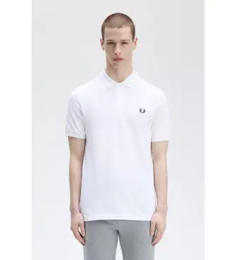 Fred Perry per uomo M6000 Polo bianca semplice, Bianco, Casual, Cotone, Manica corta
