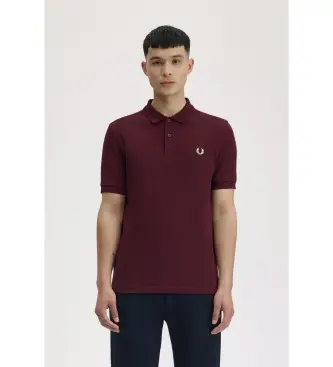 per uomo M6000 Polo semplice color marrone (XL), Casual, Granata, Cotone, Manica corta