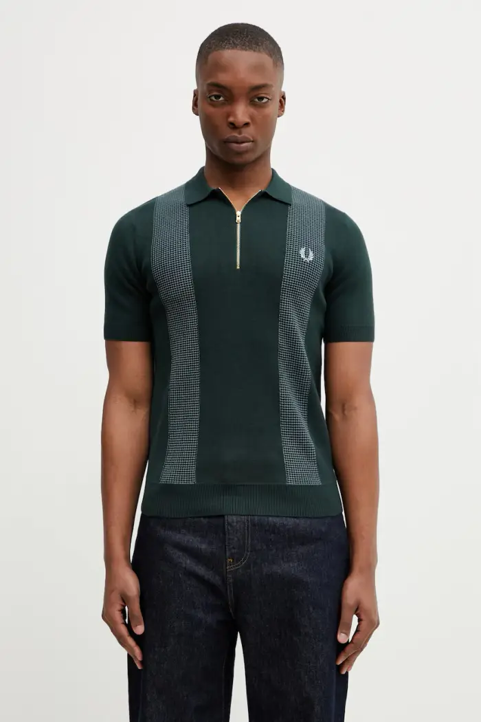 Fred Perry polo da uomo con cotone Verde