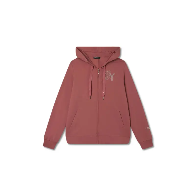 Freddy Felpa con cappuccio zip donna in french terry