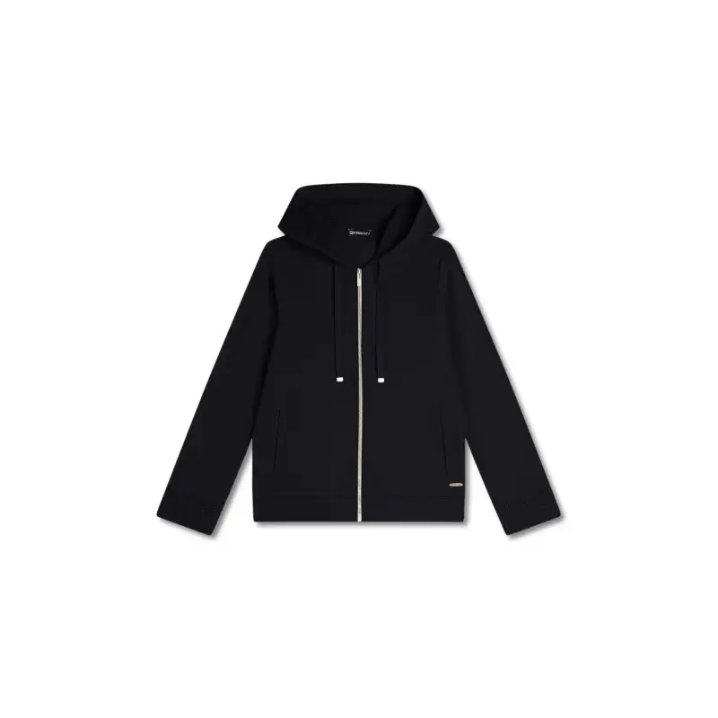 Freddy Felpa con cerniera a cappuccio da donna Pesante Noir