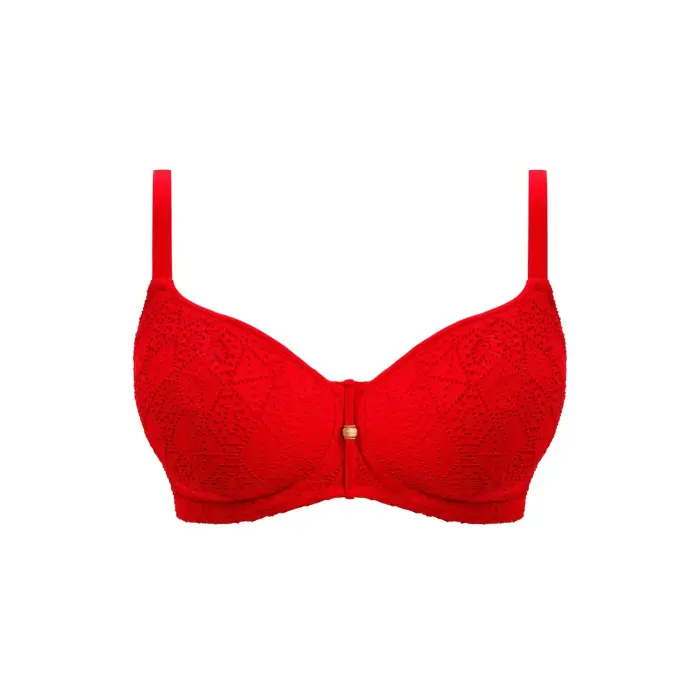 Freya Haut di costume da bagno con scollatura a cuore imbottito donna Nomad Nights Rouge