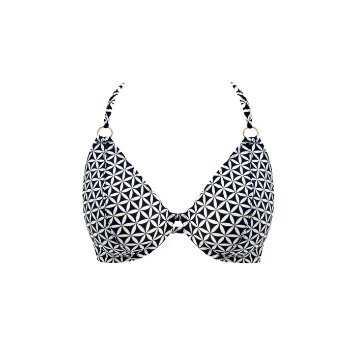 Freya Top da bagno con collo femminile Koh Tao Noir