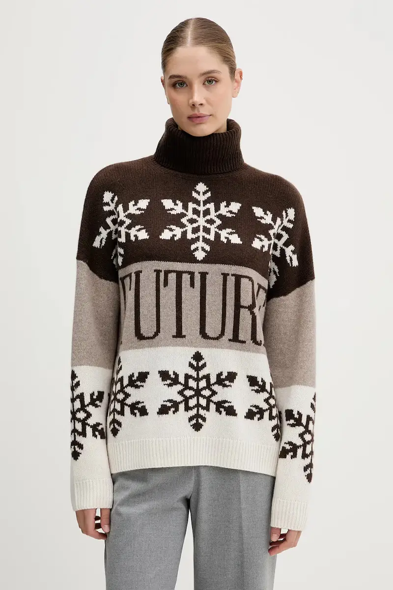 From Future maglione in cachemirie donna colore marrone WPL03334