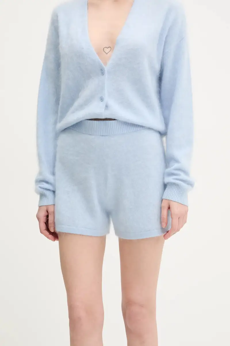 From Future pantaloncini in cachemire donna colore blu WSH02581