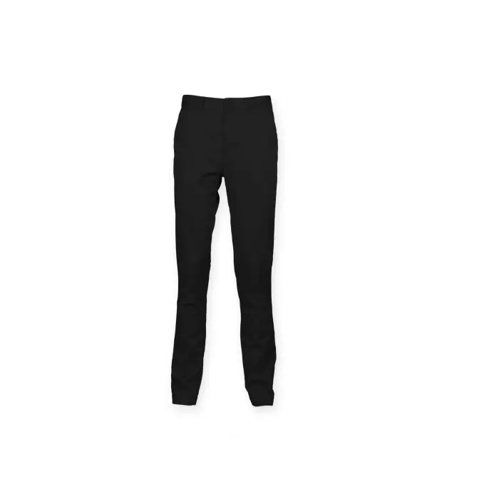 Pantaloni stretch senza pinces uomo Front Row Noir