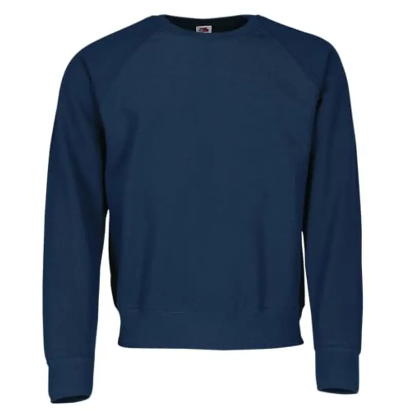 Fruit of the Loom Classic Raglan Sweat, colore: Navy + gratis sacchetto di stoffa,, blu navy