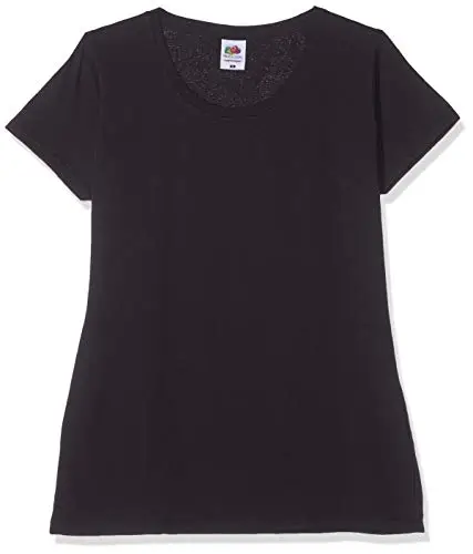 Fruit of the Loom T-shirt Donna Nero 2694065