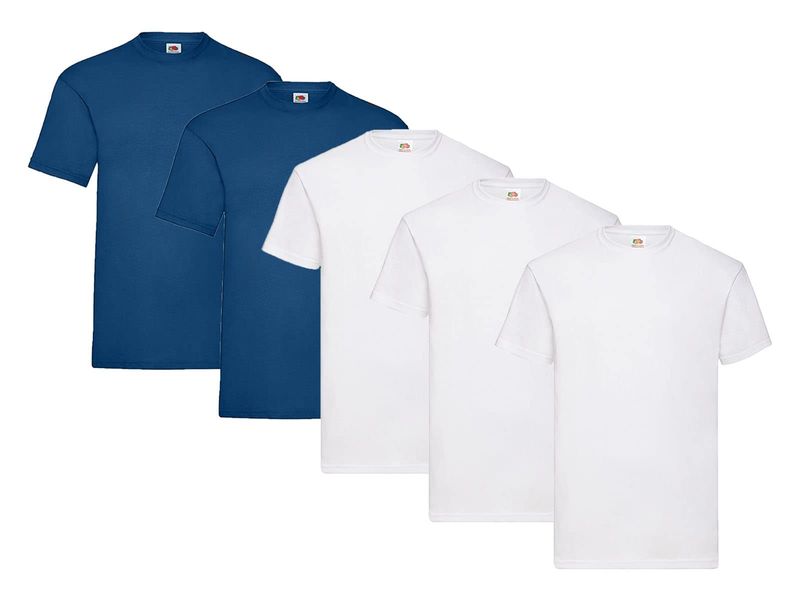 Fruit of the Loom Maglietta Basic Unisex L Bianca Navy