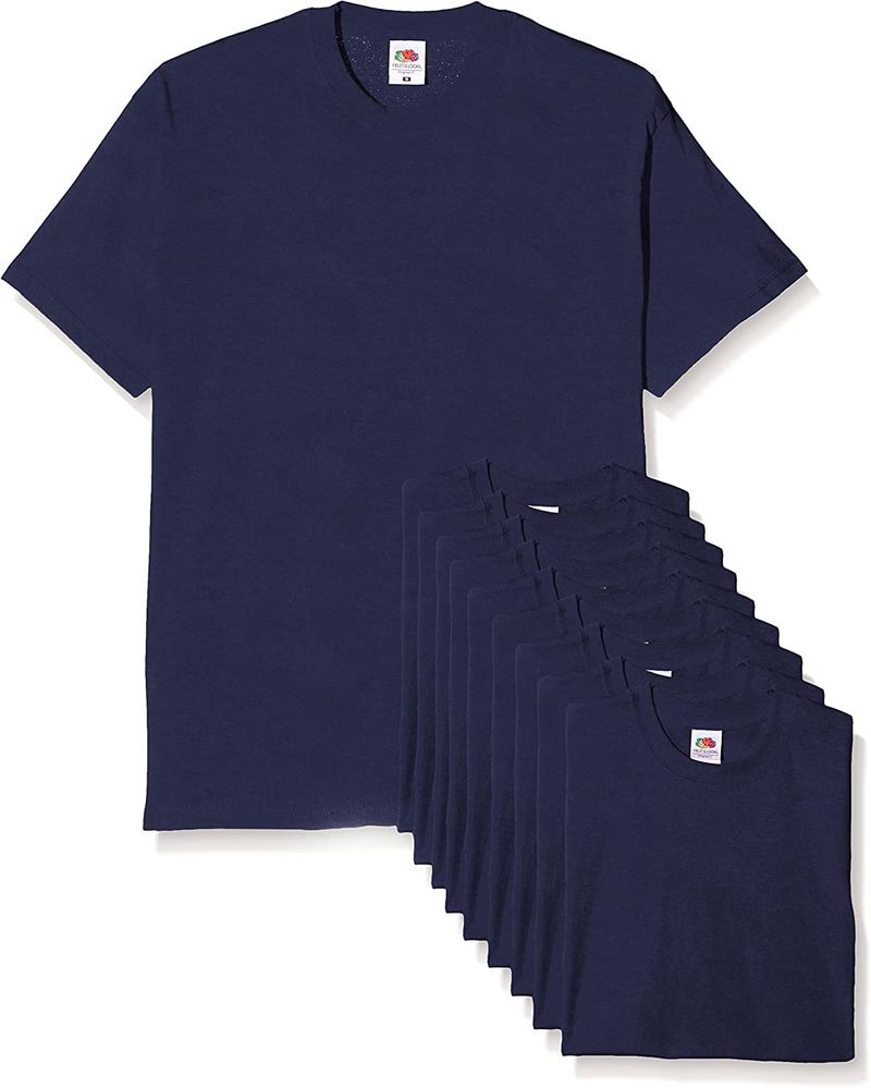 Fruit of the Loom T-shirt Uomo Blu 39967
