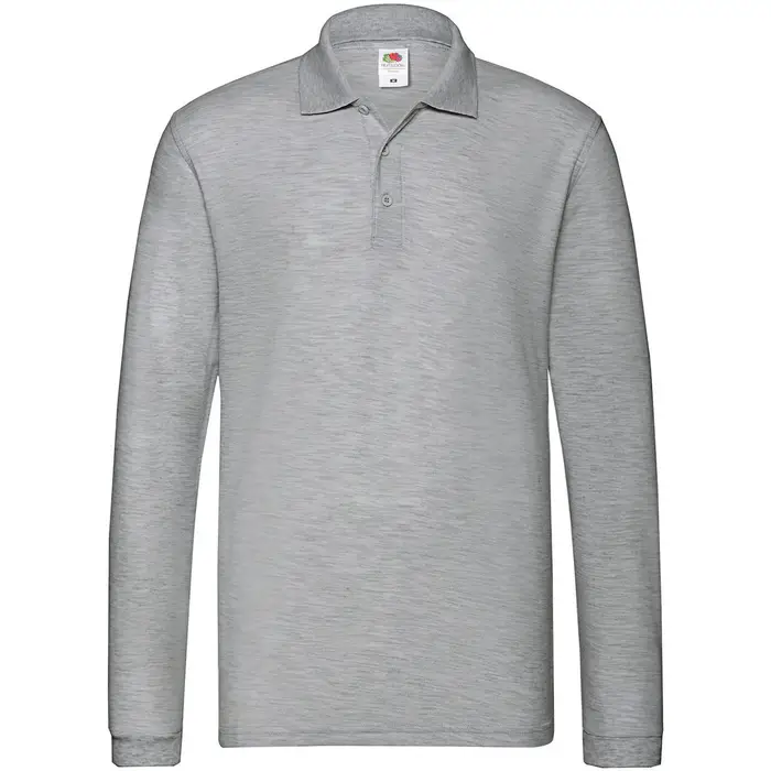 Fruit Of The Loom Polo maniche lunghe Premium Grigio