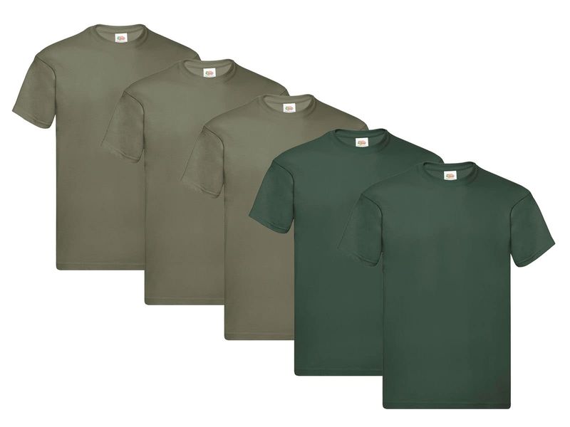 Fruit of the Loom T-shirt Uomo Verde 39064