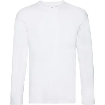 Fruit Of The Loom T-shirts a maniche lunghe Original Bianco