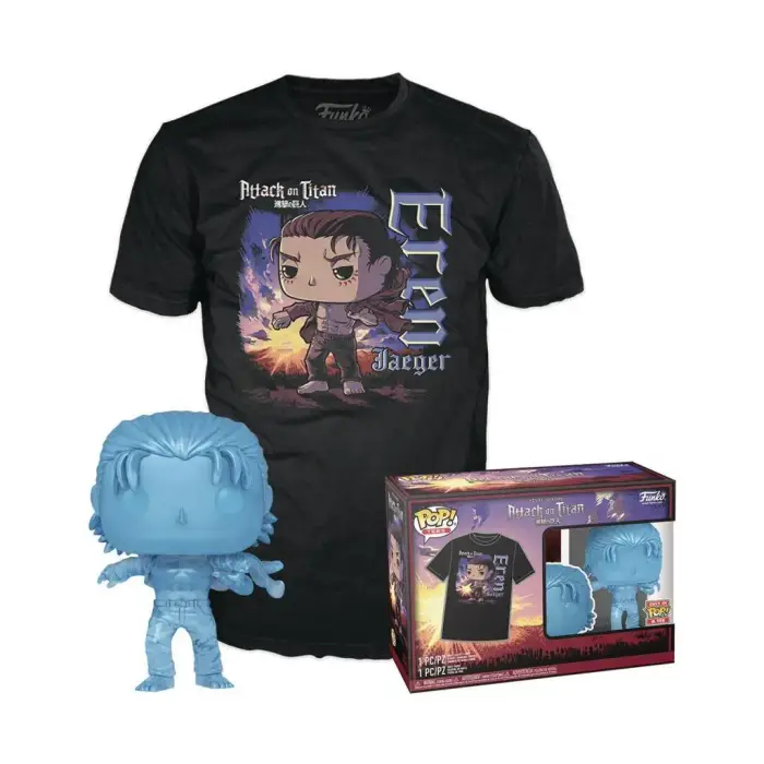 Funko Set di magliette e figurine Attack on Titan POP! Eren w/ marks Noir