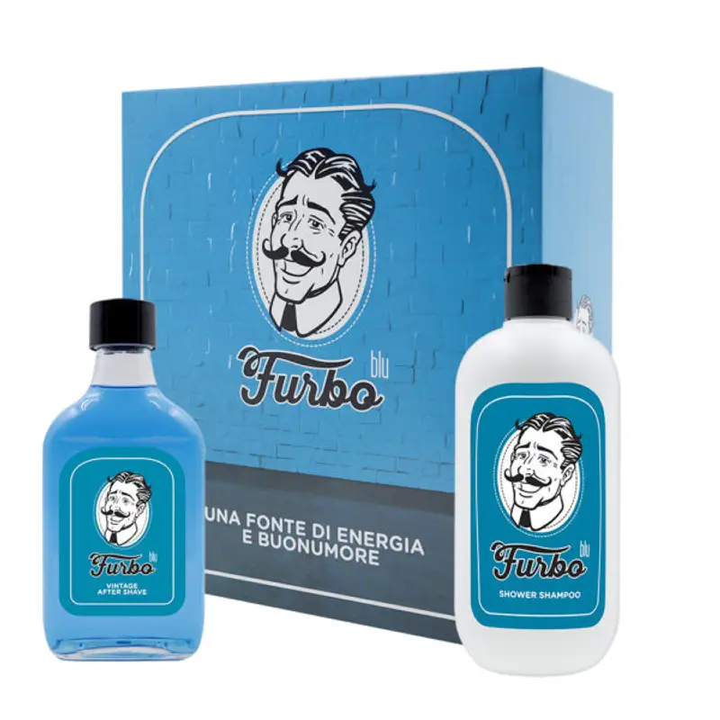 Furbo Blu Lozione Dopobarba + Shower Shampoo KIT