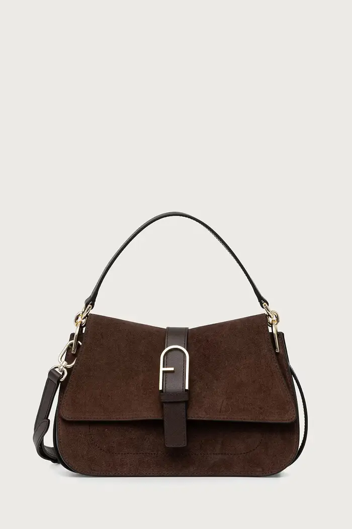 Furla borsa a tracollo da donna in camoscio Marrone