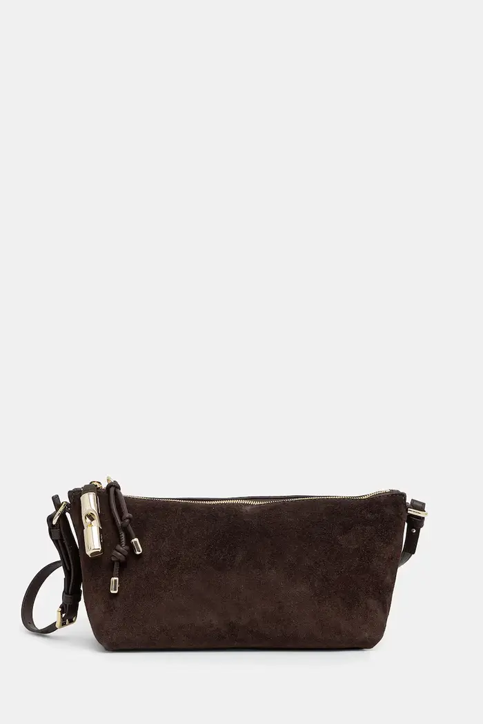 Furla borsa a tracollo da donna in camoscio Marrone
