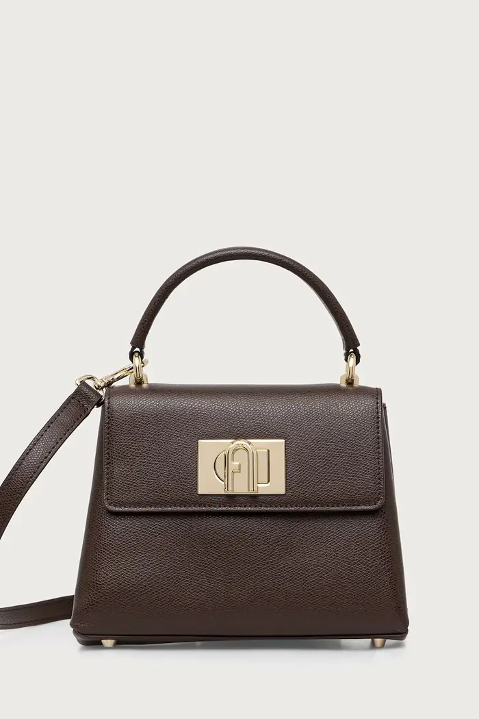 borsa a tracollo da donna in pelle 1927 Mini Top Handle Marrone