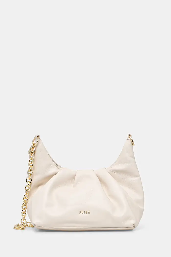 Furla borsa a tracollo da donna in pelle Delia Mini Shoulder Beige