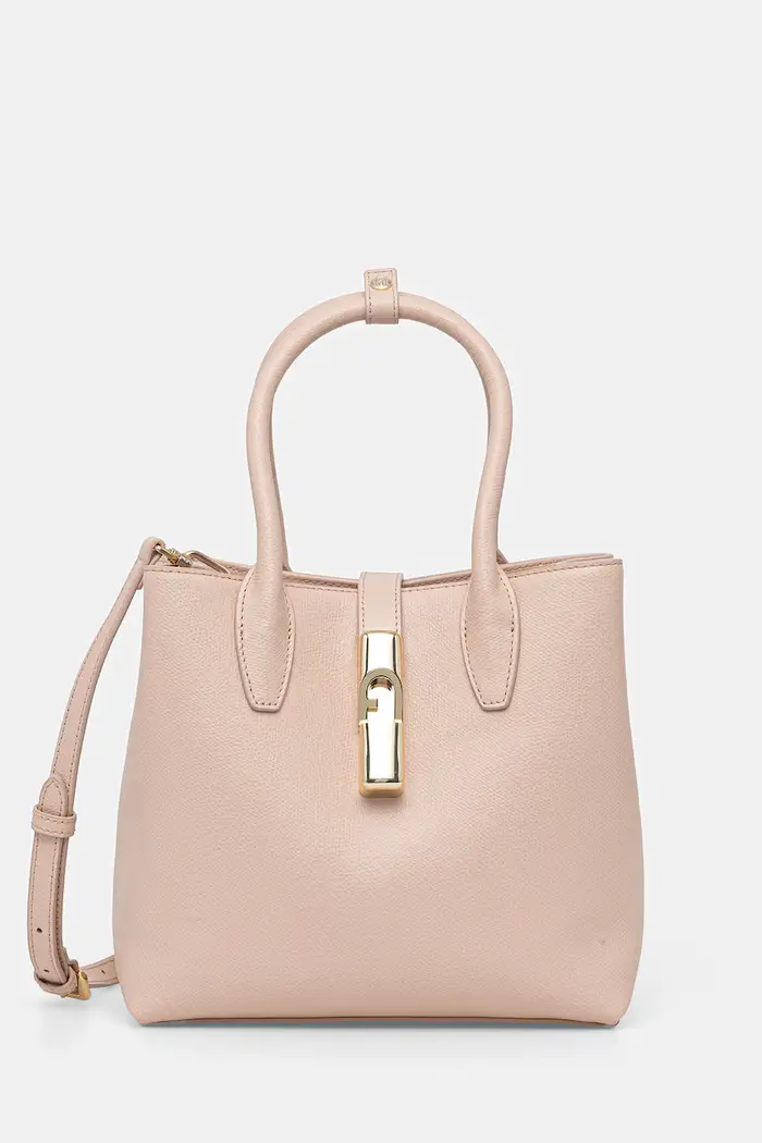 Furla borsa a tracollo da donna in pelle Goccia S Tote Base 22 Beige
