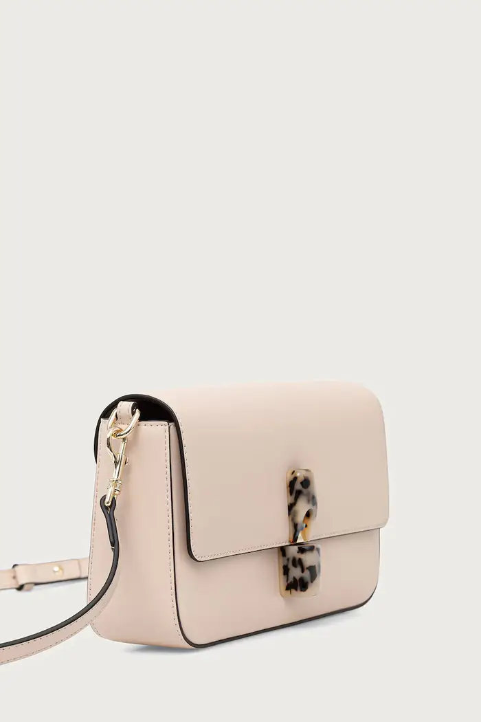 borsa a tracollo da donna in pelle Iride S Beige