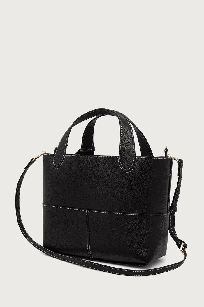 borsa a tracollo da donna in pelle Primrose M Tote Nero