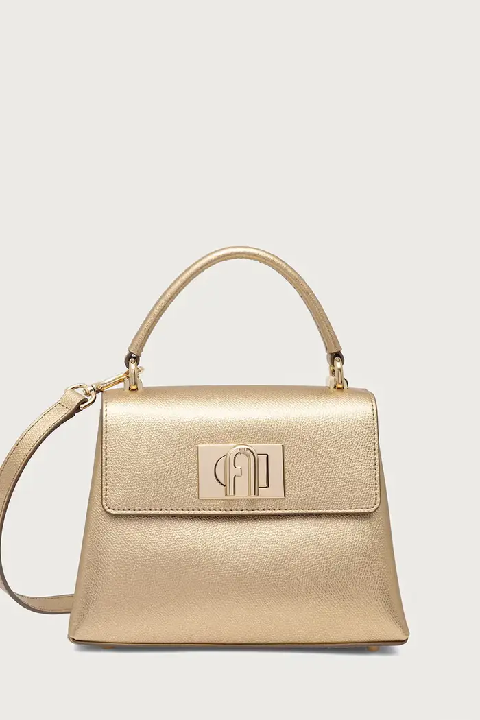borsa da donna in pelle 1927 Mini Top Handle Oro